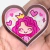 Aplique Acrílico Princesa Coração 4cm-Unidade