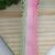 Fita Verde e Rosa com Borda Vazada - 38mm