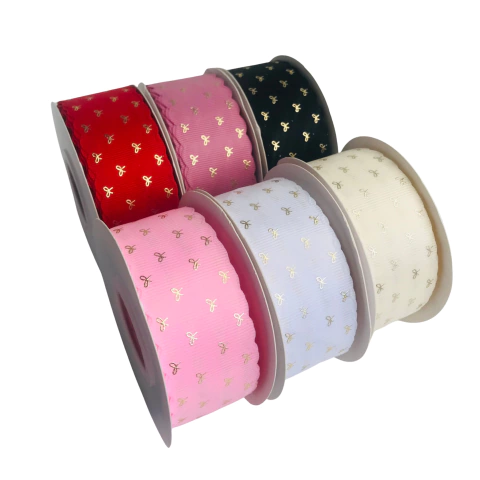 Fita Gorgurão Importada Com Estampa de Laço 38mm - Metro - comprar online