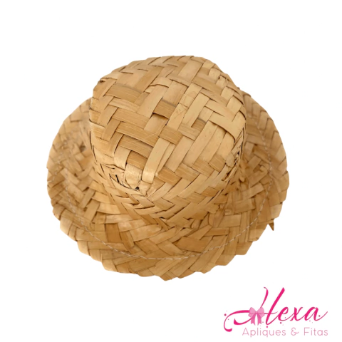 Chapéu de Palha Junino Tamanho M (12cm)-Unidade