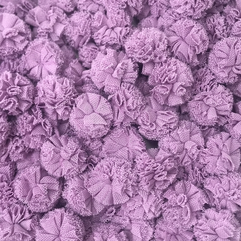 Pompom de Malha Lavanda (2,5 cm) - 10 Unidades