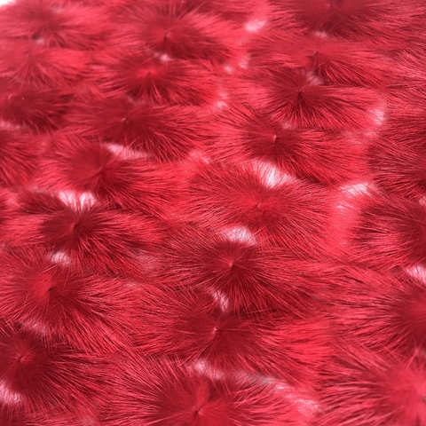 Pompom Bigode Vermelho Escuro (7cm) - Unidade