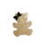 Aplique Urso Acrílico Nude e Oncinha ( 4.3cm ) -2 Unidades - loja online