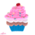 Aplique Biscuit Cupcake Curvado Para Tiara (8,5cm) - Unidade