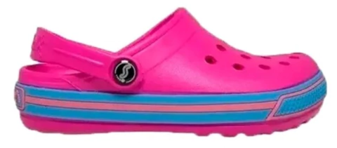 SEAWALK NIÑO SUECOS DE GOMA CON BANDA FUCSIA (10657)