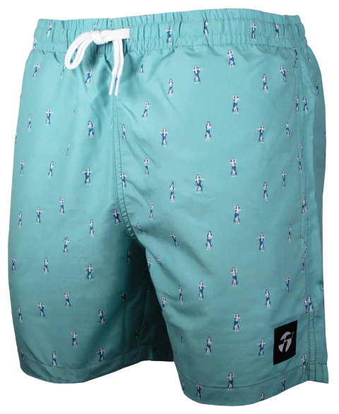 SHORT DE BAÑO HOMBRE SLIM HAWAIANAS AQUA (A07652)