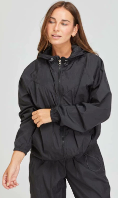 CAMPERA MUJER MICROFIBRA PLANA CON CAPUCHA (A11576)