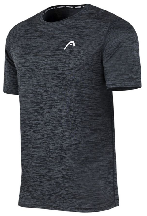 REMERA HOMBRE M-C DRY FIT MELANGE NEGRO (A11626)