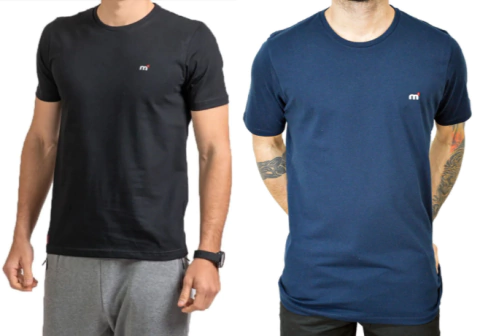 REMERA HOMBRE M-C ALGODON MINI LOGO BORDADO (A02155)