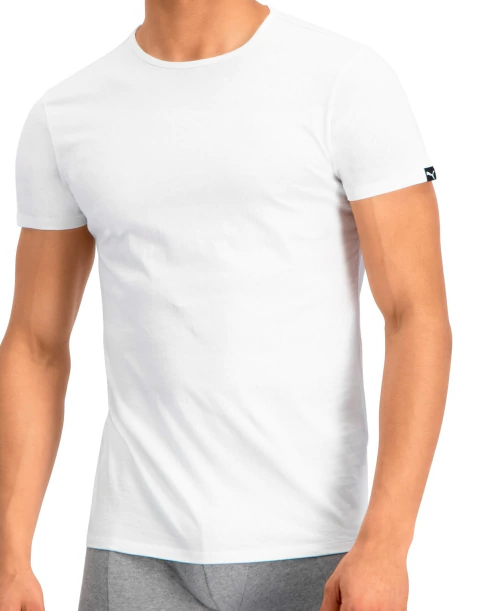 REMERA HOMBRE M-C ALGODON BASIC CREW TEE BLANCO (12677)