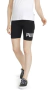 CALZA MUJER CORTA BIKER ALGODON ESS METALLIC NEGRO (A09619)