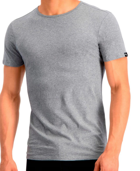 REMERA HOMBRE M-C ALGODON BASIC CREW TEE GRIS (12676)