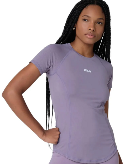 REMERA MUJER M-C DRY FIT RACER ACERO (A09814)