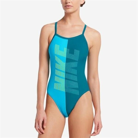 MALLA ENTERIZA MUJER RIFT RACERBACK PETROLEO - CELESTE (12089)