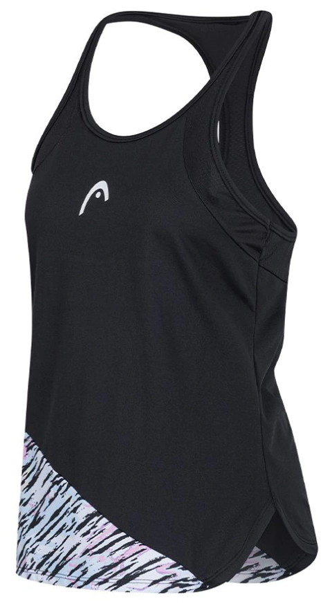 MUSCULOSA MUJER DRY FIT COMBINADA ARRAYAN NEGRO (A10536)