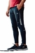 PANTALON HOMBRE ACETATO SLIM CON RECORTE COMB DETALLE REFLEX NEGRO (A01149)