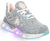 SAN FRANCISCO CORDON KIDS CON LUZ GRIS - ROSA (A06389)