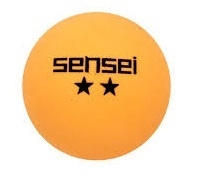 PELOTA PING PONG X 1 2 ESTRELLAS NARANJA - BLANCO (00891)
