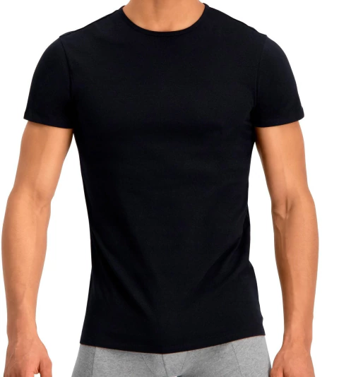 REMERA HOMBRE M-C ALGODON BASIC CREW TEE NEGRO (12802)
