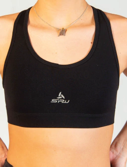 TOP DEPORTIVO MUJER BASICO SUPLEX NEGRO (08037)