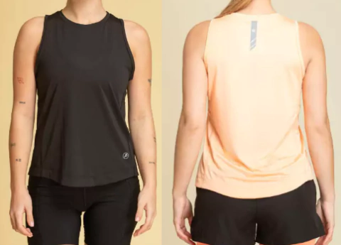 MUSCULOSA MUJER DEPORTIVA C-RECORTES Y MESH (A09633)