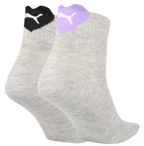MEDIAS MEDIA CAÑA MUJER X2 HEART SHORT SOCK2P GRIS (A04415)
