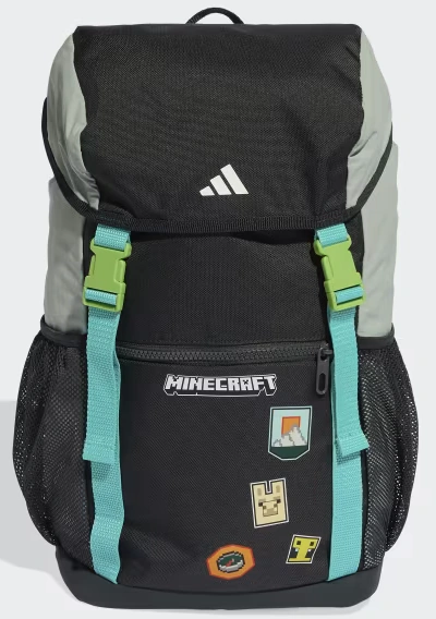 MOCHILA ADIDAS MINECRAFT GRIS - NEGRO (A13635)