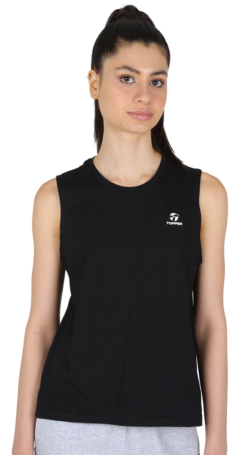 MUSCULOSA MUJER ALGODON BASIC NEGRO (A13240)