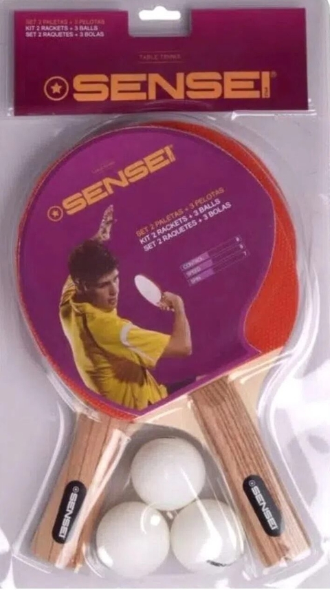 SET PING PONG CON 2 PALETAS - 3 PELOTAS (11010)