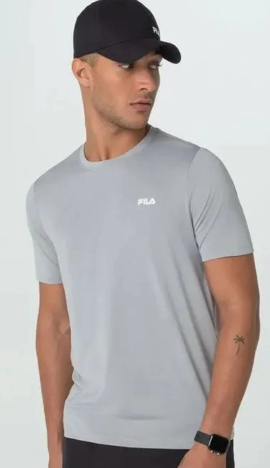 REMERA HOMBRE M-C DRY FIT SPORT LUX GRIS (A12401)