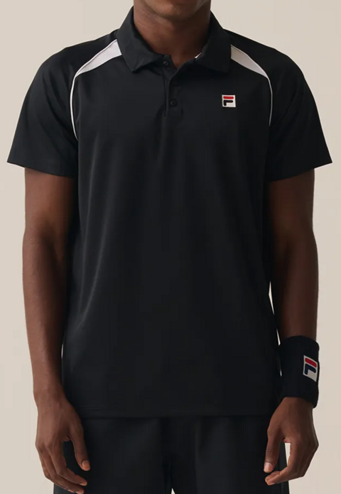 CHOMBA HOMBRE M-C DRY FIT TENNIS LINE II NEGRO (A11711)