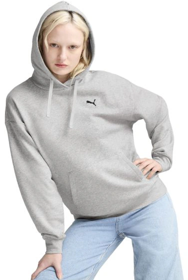 BUZO MUJER ALGODON RUSTICO CANGURO CON CAPUCHA ESS COMFORT MELANGE (A14601)