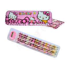Kit Cartuchera + 12 Lapices + Sacapuntas - Hello Kitty - comprar online
