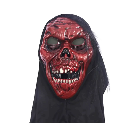 Máscara Monstruo Rojo con velo Halloween