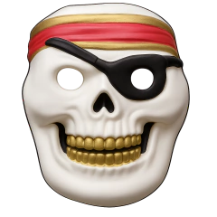 MASCARA GOMA EVA HALLOWEEN - PIRATA - comprar online