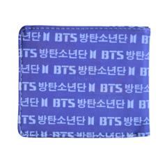 Billetera Cuero Ecológico Azul Bts K-Pop en internet