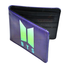 Billetera Cuero Ecológico Violeta Bts Army K-Pop