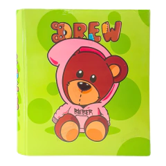 Carpeta Escolar Numero 3 Anillos X 40mm Osito Drew Bieber en internet