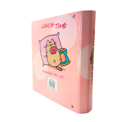 Carpeta Escolar Numero 3 Anillos X 40mm Gatito Kawaii - Tienda Anime