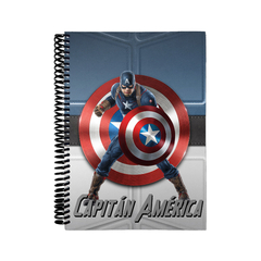 Libreta Anotador A6 Lisa - Capitan America LIB100