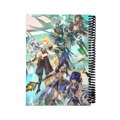LIBRETA ANOTADOR A6 LISA PERSONAJES - GENSHIN IMPACT LIB213 en internet