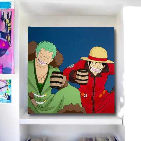 CUADRO 20 X 20 LUFFY Y ZORO CERVEZA - ONE PIECE CUADRO01 - comprar online