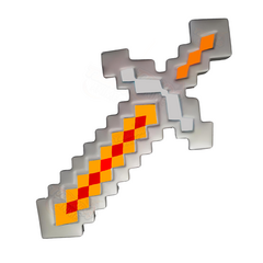 Espada de Minecraft Plastica Detalles Naranjas