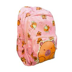 Mochila Escolar Urbana Capibara Carpincho Rosa MOCH402 en internet