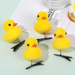 2 Patitos Kawaii Amarillo Tiktok Con Diseño Hebilla