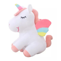 PELUCHE 20CM UNICORNIO ARCOIRIS BLANCO PEL81 en internet