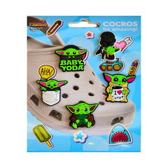 5 PINES PARA CROCS DECORACION STAR WARS - BABY YODA