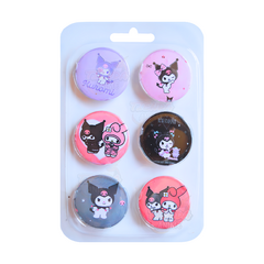 Pack De 6 Pins Prendedores Kuromi - Onegai My Melody