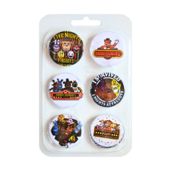 Pack De 6 Pins Prendedores - Fnaf Five Nights At Freddys - comprar online