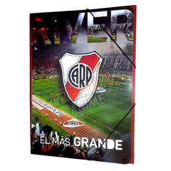 Carpeta Oficio Escolar Numero 5 Elasticos River Plate CAR304
